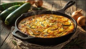 zucchini-onion frittata zucchini-onion frittata