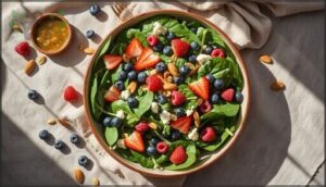 berry spinach salad with goat cheese berry spinach salad with goat cheese