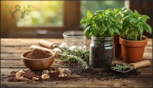 coffee grounds and eggshells coffee grounds and eggshells