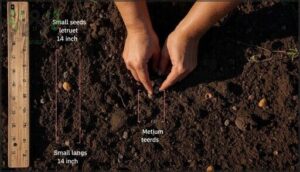 correct depth and spacing for seeds correct depth and spacing for seeds