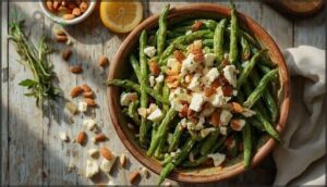 green bean salad with almonds and feta green bean salad with almonds and feta