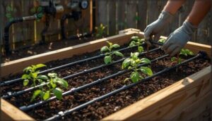 installing irrigation and supports installing irrigation and supports