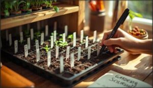 labeling and organizing seed trays labeling and organizing seed trays