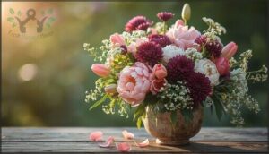 layering focal, filler, and textural blooms layering focal, filler, and textural blooms