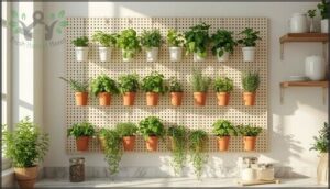 pegboard wall herb displays pegboard wall herb displays