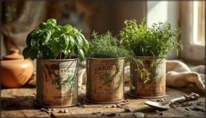 recycled tea tin herb containers recycled tea tin herb containers