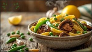 spring pasta with peas and oyster mushrooms spring pasta with peas and oyster mushrooms