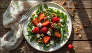 strawberry arugula salad with balsamic strawberry arugula salad with balsamic