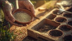 techniques for even sowing (mixing seeds with sand) techniques for even sowing (mixing seeds with sand)