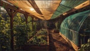 using shade cloth and garden structures using shade cloth and garden structures