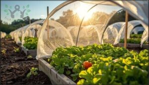 utilizing row covers for sun protection utilizing row covers for sun protection