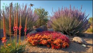 beardtongue, ice plant, and russian sage beardtongue, ice plant, and russian sage