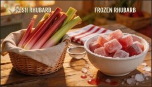 choosing fresh or frozen rhubarb choosing fresh or frozen rhubarb