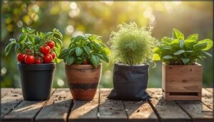 comparing container materials (plastic, ceramic, fabric, wood) comparing container materials (plastic, ceramic, fabric, wood)