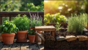 container vs. in-ground planting container vs. in-ground planting