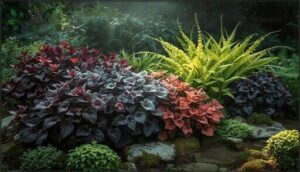 coral bells – colorful foliage coral bells – colorful foliage