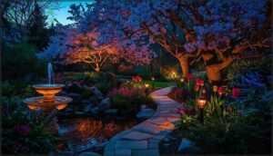 incorporating water features and lighting incorporating water features and lighting