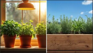 indoor vs. outdoor herb gardens indoor vs. outdoor herb gardens
