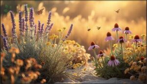 lavender, yarrow, and coneflower lavender, yarrow, and coneflower