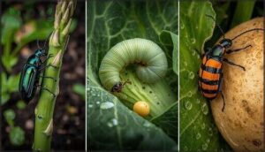 noting asparagus beetle, cabbage worm, potato beetle noting asparagus beetle, cabbage worm, potato beetle