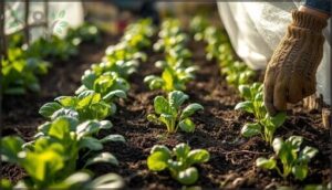 plant cool season crops like spinach, radish, peas, and lettuce plant cool season crops like spinach, radish, peas, and lettuce