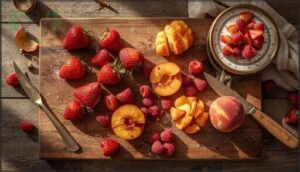 preparing and measuring fruit preparing and measuring fruit