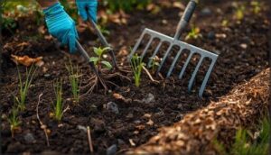 preparing beds and removing weeds preparing beds and removing weeds