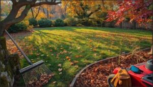raking and shredding leaves for mulch raking and shredding leaves for mulch