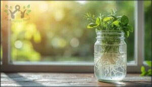 rooting herb cuttings in water rooting herb cuttings in water