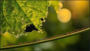 signs of honeydew, sooty mold, and ant activity signs of honeydew, sooty mold, and ant activity