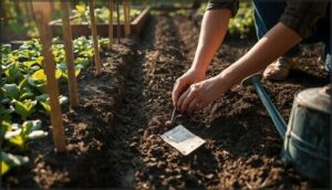 sowing seeds outdoors in the garden sowing seeds outdoors in the garden