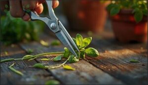 taking clean stem cuttings at the node taking clean stem cuttings at the node