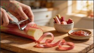 when peeling rhubarb helps when peeling rhubarb helps
