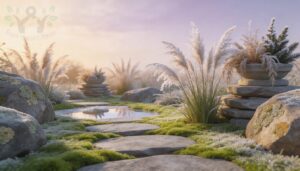 adding texture with grasses, moss, and stone adding texture with grasses, moss, and stone