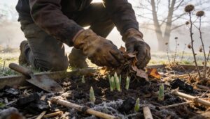 assess winter damage and clean beds assess winter damage and clean beds