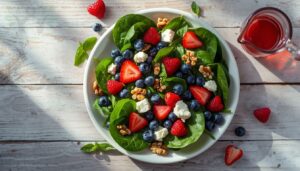berry spinach salad with goat cheese berry spinach salad with goat cheese