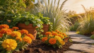 companion planting with marigolds, mint, and citronella companion planting with marigolds, mint, and citronella