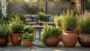 container and patio planting container and patio planting