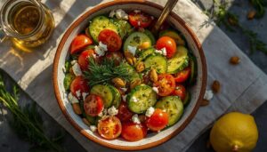 cucumber tomato salad with greek dressing cucumber tomato salad with greek dressing