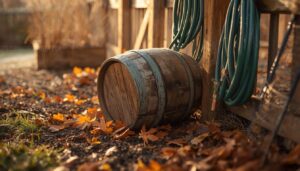 drain hoses and empty rain barrels drain hoses and empty rain barrels