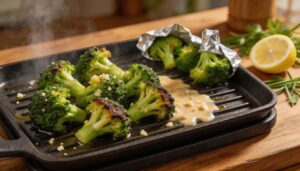griddling broccoli for smoky flavor griddling broccoli for smoky flavor