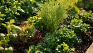 interplanting herbs with lettuce and greens interplanting herbs with lettuce and greens