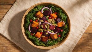 kale and roasted vegetable salad kale and roasted vegetable salad
