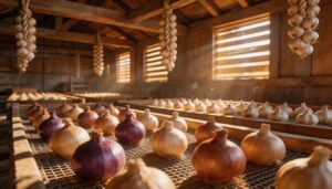 lift onions and garlic, then cure properly lift onions and garlic, then cure properly