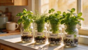 mason jar herb gardens on windowsills mason jar herb gardens on windowsills