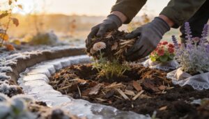 mulching crowns of cold-sensitive perennials mulching crowns of cold-sensitive perennials