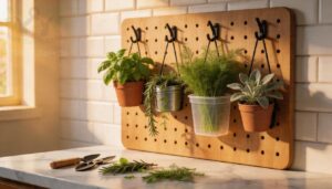 pegboard wall herb displays pegboard wall herb displays