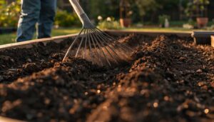 rake the bed smooth and let it settle before planting rake the bed smooth and let it settle before planting