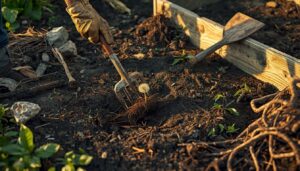 remove weeds, sod, rocks, roots, and buried debris remove weeds, sod, rocks, roots, and buried debris
