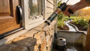 sealing cracks and removing standing water sealing cracks and removing standing water